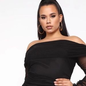 Top Trend Ruched Maxi dress - Black